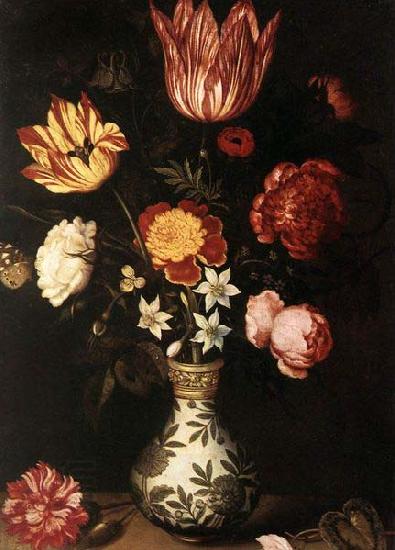 Ambrosius Bosschaert Still Life with Flowers in a Wan-Li vase.
